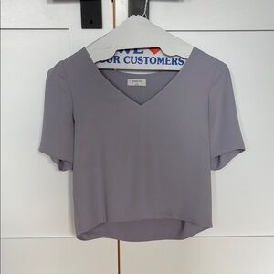 Babaton Mauve short sleeve blouse, small